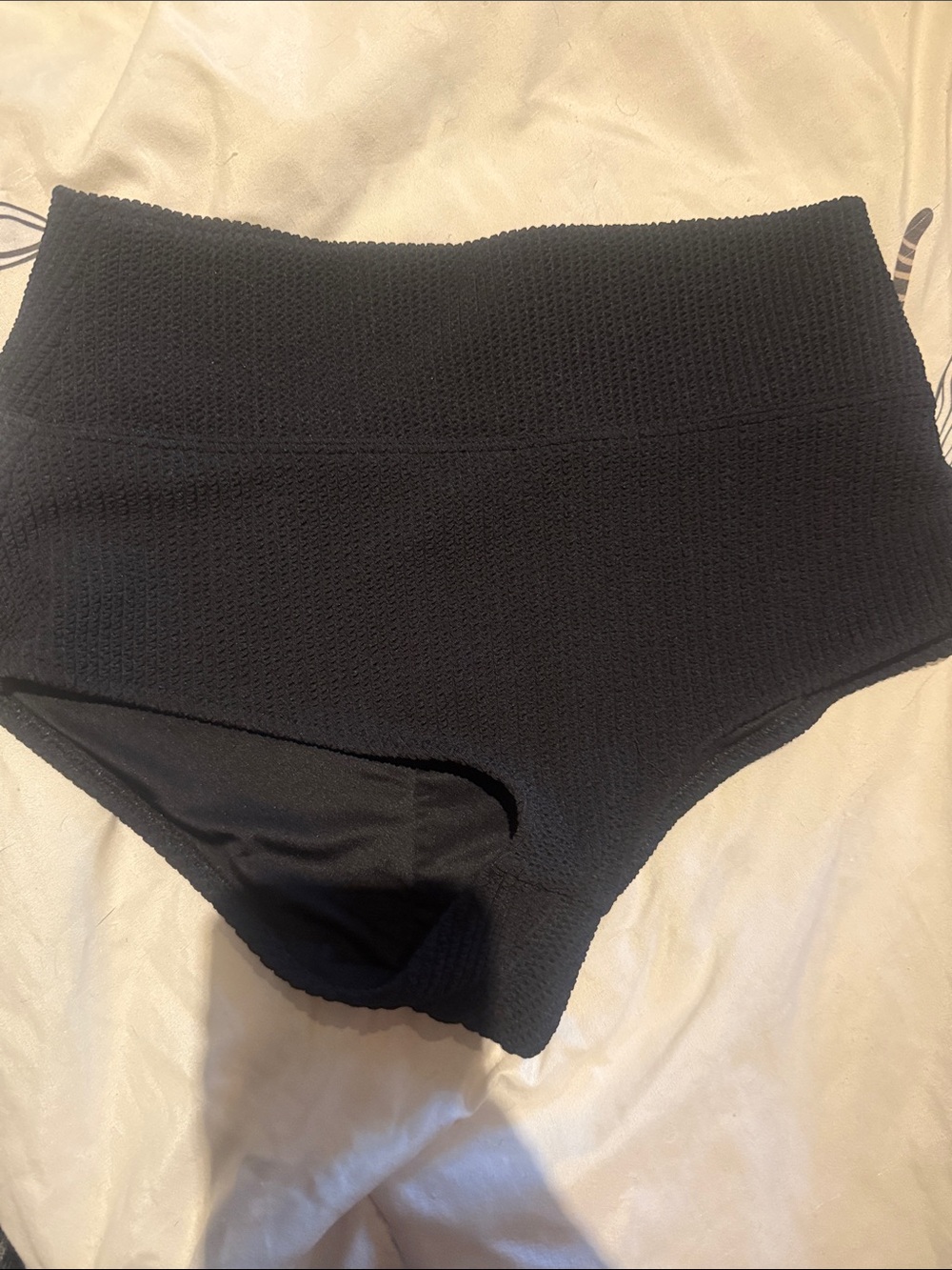 PINK Victoria's Secret Black High-Waist Swim Bottoms